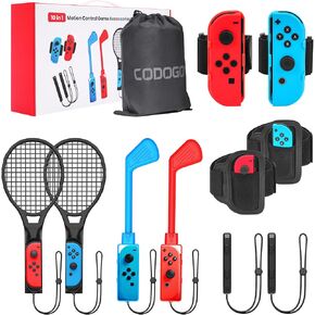 Switch Sports Accessories - CODOGOY 10 in 1 Switch Sports Accessories Bundle for Nintendo Switch Sports, Family Accessories Kit Compatible with Switch/Switch OLED Sports Games