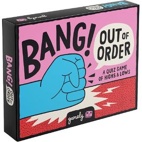 Bang! Out Of Order | The brilliant ‘push your luck’ quiz game | A family friendly party game for children, teens & adults | 2+ players, BOO-EN-01