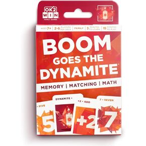 Ok2Win Boom Goes The Dynamite Math Card Game - Fun and Educational Game for Ages 6+