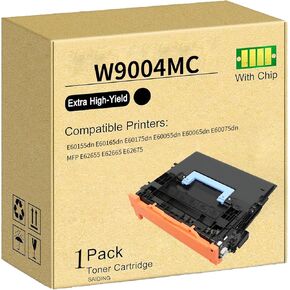 SAIDING W9004MC Toner Cartridges Black Remanufactured The New Chip Replacement for Managed E60155dn E60165dn E60175dn E60055dn E60065dn E60075dn MFP E62655 E62665 E62675 Printer