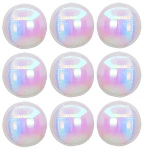 9Pcs Iridescent 4D Round Ball Balloons 10 Inch/Christmas Holographic Balloons New Year/Clear Foil Decorative Folding Rainbow/Taylo Singer Concert Decoration/Under The Sea Mermaid Party Balloon