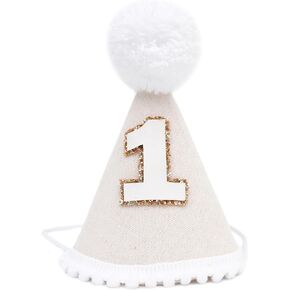 WAOUH Bohemia Cute 1/2 Birthday Hat - Half Birthday Party Decorations,Cake Smash Party Cone Hat