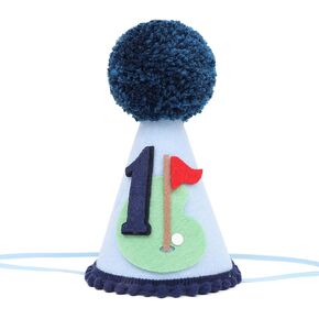 Golf 1st Birthday Hat for Boys - Hole in One 1st Birthday Crown, Golf First Birthday Decoration, Boy 1st Birthday Party Hat, Our Little All Star Birthday Decor Blue