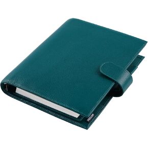 Moterm A5 Luxe Rings Planner - Genuine Leather Binder Organizer (Pebble-Taupe, 30mm Ring)
