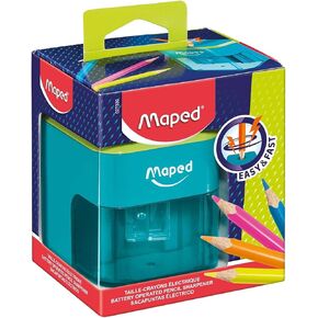 Maped Helix - Compact Battery-Powered Pencil Sharpener - Easy Sharpening - Versatile & Portable - Top Mounted Sharpening Hole