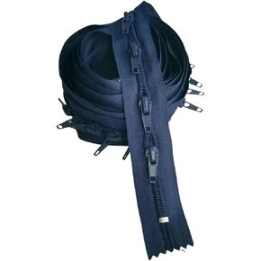 JOSDIOX #5 Blue Nylon Coil Sewing Zippers by The Yard Bulk Replacement Sewing Zipper Tape 5 Yards with 15 Pcs Lock Zipper Sliders and Zipper Pull for DIY Tailor Sewing Craft Bag Coat Jackets(Blue)