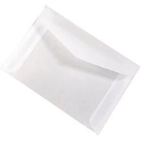 30/50/100PCS 3.9×2.7 in Semi-transparent Sulfuric Acid Paper Envelopes For Postcard Card Storage Bag Wedding Invitation Gift Packing Bag (30)