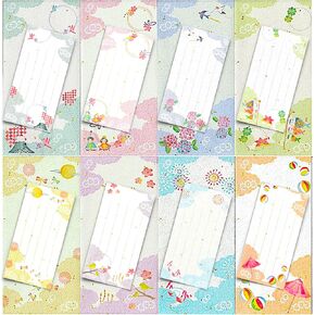 KUDOS.JP Small Japanese Envelopes (8Pcs), Gift Money Envelopes for Cash with Message Card - Japan Import