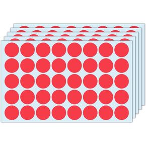 1000 Pack, 1 inch - Colored Round Circle Dot Stickers, Garage Yard Sale Price Stickers - 8 Colors