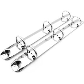 2Pcs Ring Binder Mechanism,3 Round Ring, A5 Half letter Junior Legal Size,20mm Ring Inner Diameter,no boosters,Silver