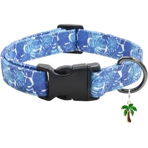 Cute Cotton Dog Collar Flower Patterns, Soft Adjustable Puppy Collars for for Girl Female Small Medium Large Dogs with Flower Charms in Kuwait