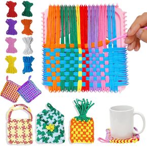 Disracker Weaving Loom Kit Toys Crafts, Arts and Crafts for Kids and Adults, Ideal Gifts for Girls Ages 5 6 7 8-12 13, Potholder Knitting Loom Kit