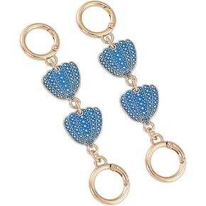 Purse Extender Chain Silver Bag Extender Chain Purse Strap Extender Chain Christmas Charms for Crossbody Bag Handbags(White Snow)