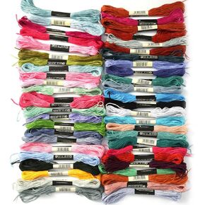 Darning Yarn Embroidery Floss Sewing Thread Bracelet String Soft Darning Thread Yarn Set for Socks DIY Bracelets Crocheting Craft Cross Stitch, 50 Colors 8.7 Yard