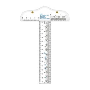 1Pc Transparent 6" Clear Acrylic T-Square Ruler, T Ruler Transparent Crafting and Drafting Graduated T-Ruler Inch Metric T-Square Measuring Scale Rule, Education and Crafts，Drafting Tools