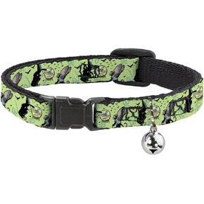 Movies Cat Collar, Breakaway Collar with Bell, The Wizard of Oz Wicked Witch of The West and Flying Monkeys, 8.5 to 12 Inches 0.5 Inch Wide