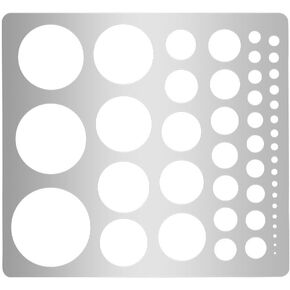 UNICRAFTALE 1Pcs Metal Circle Stencil Circle Templates for Drawing Stainless Steel Painting Stencils Circle Ruler Round Circle Tracers Stencil Templates Tool Circle Templates for Carving Drafting