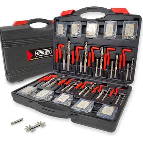 Pikwo 56Pcs Thread Restorer Kit, Rethread Repair Tool, UNC UNF & MetricThread Chaser Set with Thread Pitch Gauge