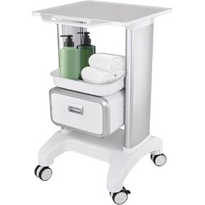 Portable Professional Medical Trolley Cart Load 130 Lbs with Drawers and Silent Wheels for Beauty SPA Home Hospital Office Medical Clinic