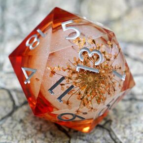 Dungeons and Dragons DND Dice D20, Liquid Core Dice Set D&D 33MM Oversized D20 Single Sharp Edge Resin dice with Gift Case, Polyhedral Dice for Role Playing Game