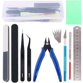 44Pcs Gundam Model Tools Kit Gunpla Tool Model Hobby Tool Kits Bandai Tool Gundam Modeler Basic Tools for Hobby Model Building Making Assembling