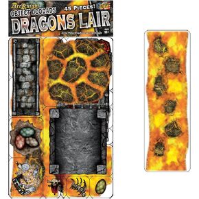 Dragon’s Lair - 24pc Double-Sided Lair & Terrain Pieces for Starters & Masters Alike - Roleplaying Objects for Dungeons & Dragons - Immersive Map Accessories for DND 5E, Pathfinder & Warhammer RPGs