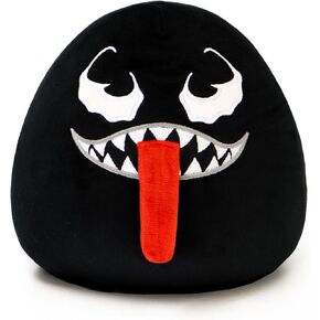 Venom Plush Toy with Elastic Tongue – 8 inch Soft Venom Stuffed Pillow for Boys and Girls, for Fans (Black-A)