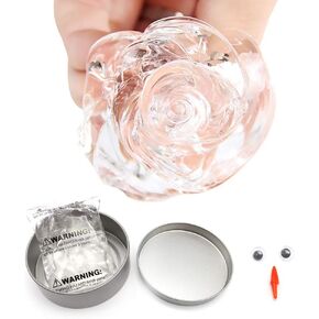 Clear Slime, Crystal Putty Stretchy Slime Toy, Slime Crunchy, Soft Crystal Slime, Decompression Putty, Transparent Crystal Stress Reliever Putty Toy, for Teens and Adults, Non-Toxic (Clear)