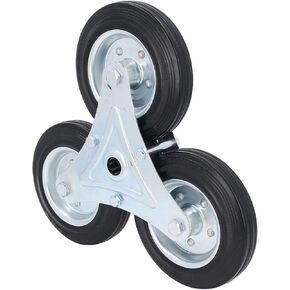 Fockety Shopping Cart Caster, 6 Inch 300LBS Load Capacity Shopping Cart Stair Climbing Wheels Replacement, Stair Climbing Caster Triangle Trolley Wheels for Laundry Cart