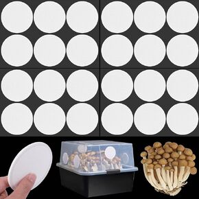 24 Pcs 2.5" Monotub Adhesive Filter Disks-2MM Thick Monotub Filter Discs-Monotub Filters for Mushroom Growing Supplies Filter Pad Replacements