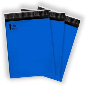 KKBESTPACK 100 10x13 Blue Poly Mailers Self Sealing Shipping Envelopes Waterproof Postal Bags