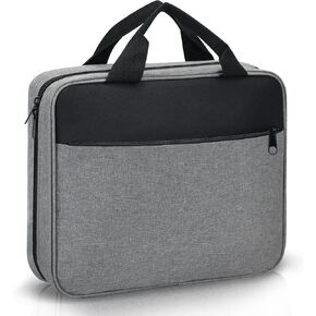 Large Bible Cover - Bible Carrying Case, Bible Case, Pen Storage Study Bible Cover Case For Women Men Boy Bible Case, Bible Bag With Handle And Zippered Pocket, Book Carrier Case, Grey