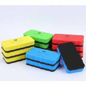 Sparco Magnetic Whiteboard Erasers, for Dry Erase Boards, Assorted Colors, Box of 12