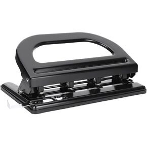 Manual 4 Hole Paper Punch, 4 Hole Paper Puncher Adjustable 30 Pages Manual Punching Tool for School Office Stationery Long Lasting Paper Puncher