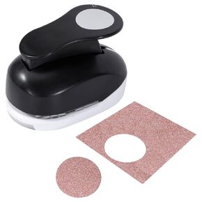 2 Inch Circle Punch Hole Punch Circle, Lever Action Circle Hole Punches for Paper Crafts Scrapbooking Greeting Cards Artwork, Black