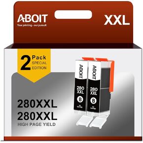 PGI-280XXL PGBK Black Ink Cartridges Replacement for Canon 280 281 Ink Cartridges to use with Canon TR8620A TR8520 TR7520 TS9120 TS6320 TS6220 TS6120 TS702 TS8120 TS8220 TS8320 Pinter (2 PGBK)