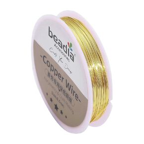 KC Gold Copper Wire 0.5mm Bead Cord for Bracelet Necklace Charm Beading Jewelry Making 22yard