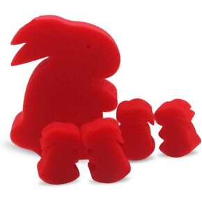 MOMOMAGE 1 Set Funny Magic Sponge Rabbits Magic Tricks Close up Easy to Learn Magic Prop Red