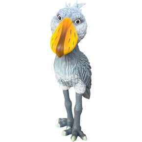 nightbreeze Shoebill Statues Desktop Decoration Ornament, Big Beak Bird, Hand-Painted Cute Grey Shoebill Gift for Bird Lovers Height 17cm