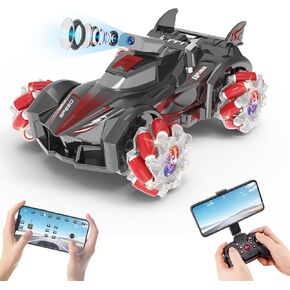 Yasola RC Car with Camera for Kids, Remote Control 360°Rotating High Speed Stunt Vehicle Toy for Boys and Girls, Rechargeable Racing Drift Cars with Flashing Lights and Dynamic Sound for Adults