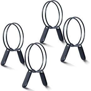 POWERTEC 70247-P4 1-1/2 Inch Stainless Steel Thumb Screw Clamps, Adjustable Key Hose Clamps for Pool Hose for Above Ground Pools and PVC Tubing, Pipe Clamp, Worm Gear Clamp, 20 pack