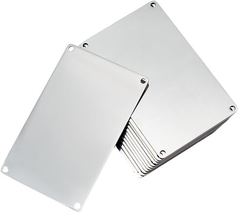 BENECREAT 12 قطعة 304 فراغات نقش من الفولاذ المقاوم للصدأ، 3.4x2.1 بوصة علامات فارغة مستطيلة مع 4 فتحات، فراغات ختم معدنية علامات الحيوانات الأليفة، مجموعات صنع السحر لقلائد الديكور DIY in Kuwait