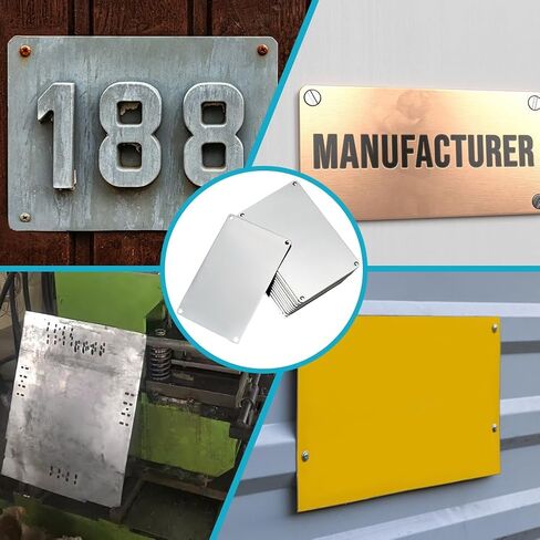 BENECREAT 12 قطعة 304 فراغات نقش من الفولاذ المقاوم للصدأ، 3.4x2.1 بوصة علامات فارغة مستطيلة مع 4 فتحات، فراغات ختم معدنية علامات الحيوانات الأليفة، مجموعات صنع السحر لقلائد الديكور DIY in Kuwait