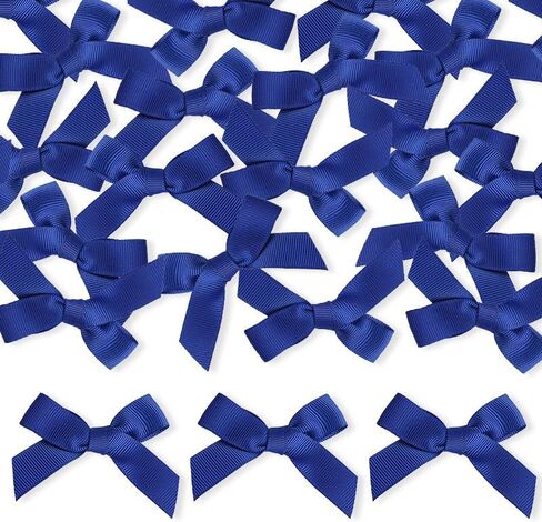 50 قطعة من أقواس شريط Grosgrain مع شريط 2.5 بوصة ذاتية اللصق للحرف اليدوية مزينة بالزهور للخياطة، سجل القصاصات، الزفاف، الهدايا، زينة عيد الميلاد (ذهبي وردي) in Saudi Arabia