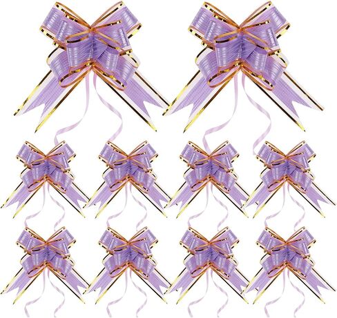 Wrapping Bows and Ribbons for Gift Large Pull Bows Presents Decoration Baskets Wrap A12-30pcs-Yellow in Kuwait