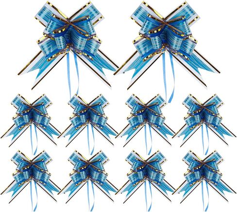 Wrapping Bows and Ribbons for Gift Large Pull Bows Presents Decoration Baskets Wrap A12-30pcs-Yellow in Kuwait