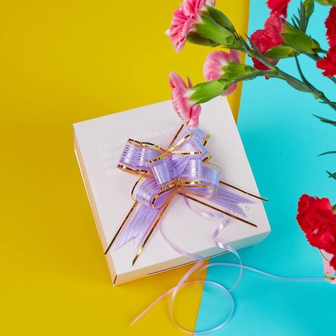 Wrapping Bows and Ribbons for Gift Large Pull Bows Presents Decoration Baskets Wrap A12-30pcs-Yellow in Kuwait
