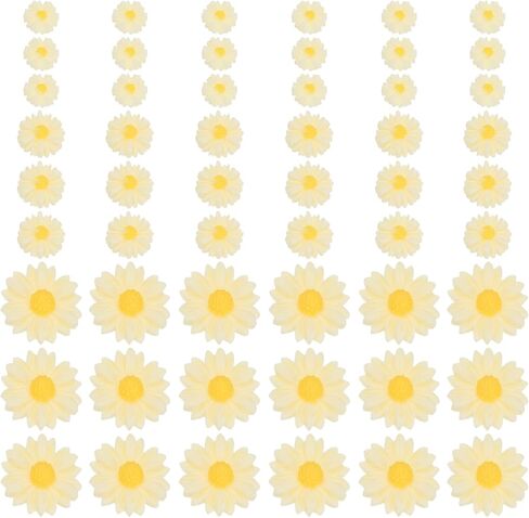 PATIKIL 75Pcs Resin Daisy Flower Charms, 3 Sizes Flatback Cute Flower Charms for DIY Scrapbooking Embellishments Nail Phone Case Decor, Pink in Saudi Arabia