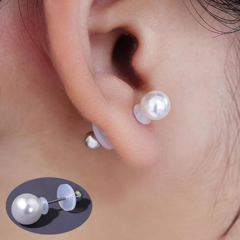 0.47 Inch Silicone Earring Backs Stoppers for Piercings, Clear Discs, 12mm, Non-Pull Stabilizer Pads for Healing Earlobe Support Patches (100 pcs) in Saudi Arabia