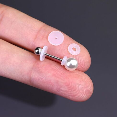 0.47 Inch Silicone Earring Backs Stoppers for Piercings, Clear Discs, 12mm, Non-Pull Stabilizer Pads for Healing Earlobe Support Patches (100 pcs) in Saudi Arabia